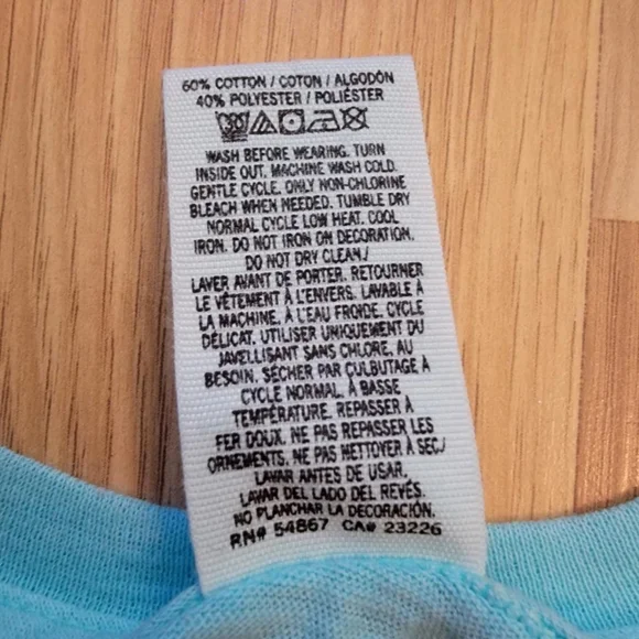 Victoria's Secret PINK Blue V-Neck Shirt - Picture 3 of 4